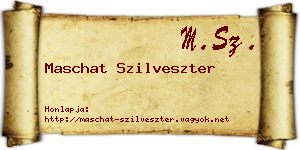 Maschat Szilveszter névjegykártya